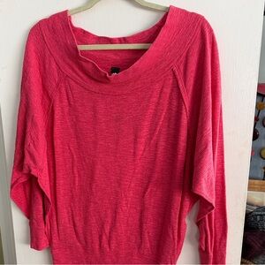 Free People We The Free Redish Pink scoop Neck Sweater - Sz M